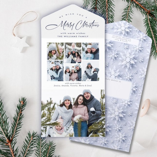 Elegante Weihnachten 7 Foto Grußkarte All In One Einladung (Von Creator hochgeladen)
