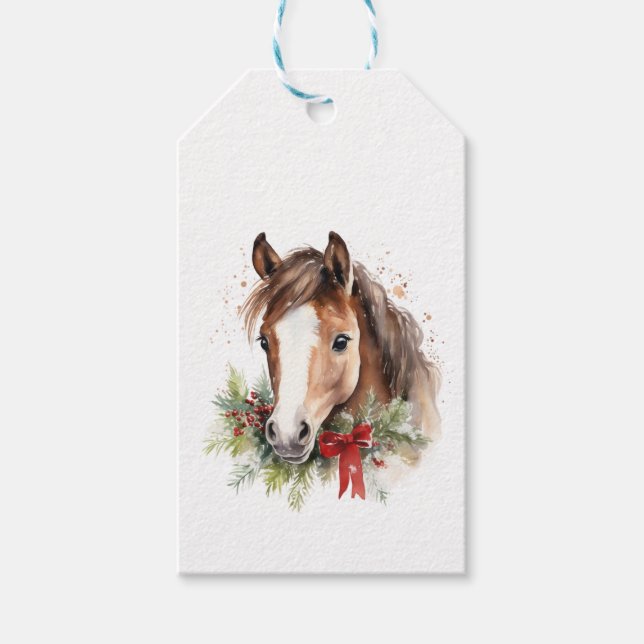 Elegante Weihnachten Geschenkanhänger (Vorderseite)