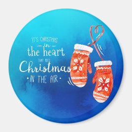 Elegante Weihnachten im Herzen | Magnet