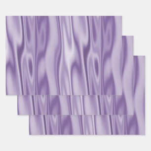 Elegante Weihnachten Lila/Lavender Satin Trendy Geschenkpapier Set