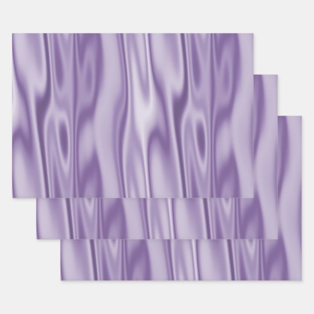 Elegante Weihnachten Lila/Lavender Satin Trendy Geschenkpapier Set (Set)
