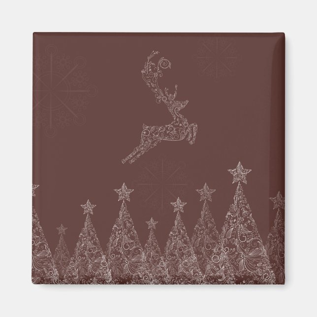 Elegante Weihnachten Magnet (Vorne)