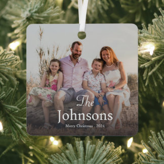 Elegante Weihnachten | Moderne Trendy Fun Family Ornament Aus Metall