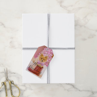 Elegante Weihnachten Niedlichen Welpe Happy Pawlid Geschenkanhänger