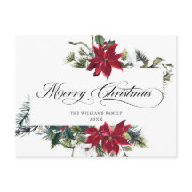 Elegante Weihnachten Poinsettia Holiday Gruß