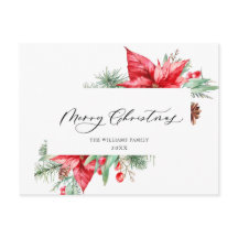 Elegante Weihnachten Poinsettia Holiday Gruß