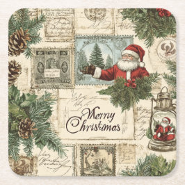 Elegante Weihnachten Rechteckiger Pappuntersetzer