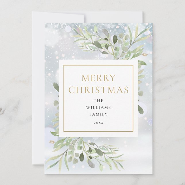 Elegante Weihnachten Snowflakes Holiday (Vorderseite)