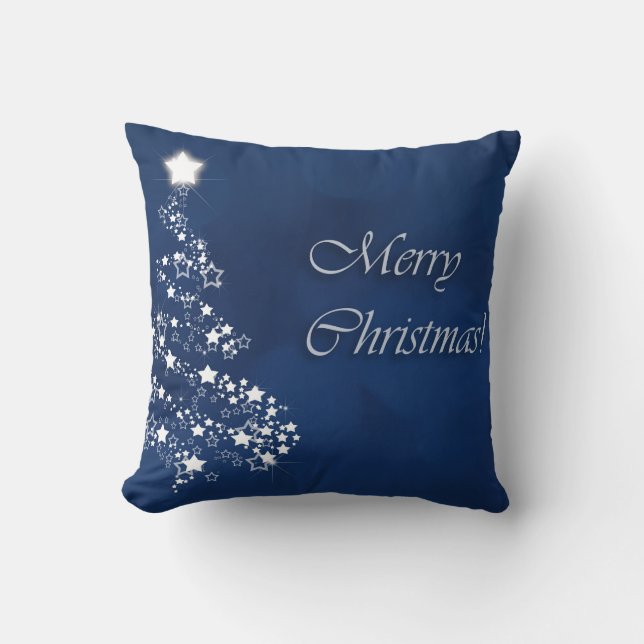 Elegante Weihnachten Sparkling Bäume Kissen (Vorderseite)