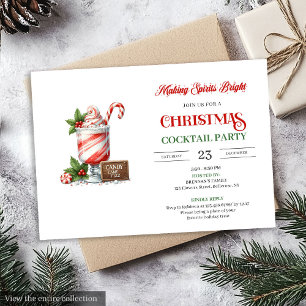 Elegante Weihnachts-Cocktailparty druckbare Einlad Einladung
