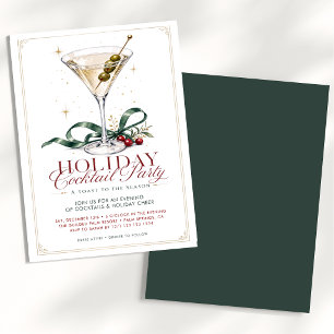 Elegante Weihnachts-Cocktailparty Einladung