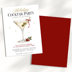 Elegante Weihnachts-Cocktailparty Einladung
