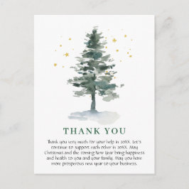 Elegante Weihnachts Corporate Danke Postkarte