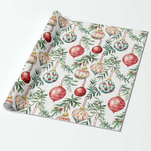 Elegante Weihnachts-Dekor-Ornamente Geschenkpapier