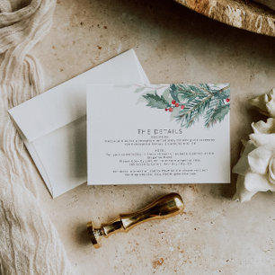 Elegante Weihnachts-Details-Karte RSVP Karte