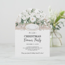 Elegante Weihnachts-Dinner Party Einladung