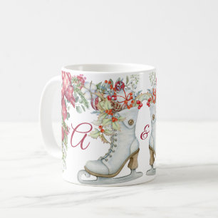 Elegante Weihnachts-Eislauf-Feiertage Kaffeetasse