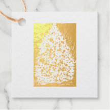 Elegante Weihnachts-Goldbaumkarte
