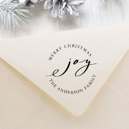 Elegante Weihnachts-Joy Holiday Rubber-Briefmarke Gummistempel