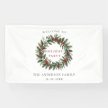 Elegante Weihnachts-Kranz-Party