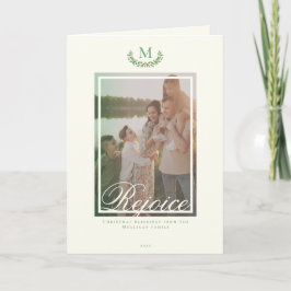 Elegante Weihnachts-Monogramm-Foto-Weihnachtskarte Karte