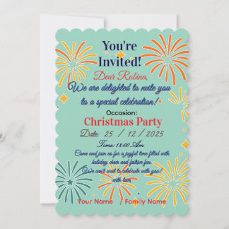 Elegante Weihnachts-Party Einladung
