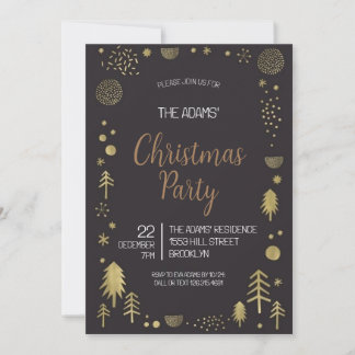 Elegante Weihnachts-Party Einladung