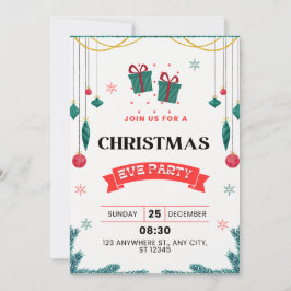 Elegante Weihnachts-Party Einladung