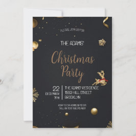 Elegante Weihnachts-Party Einladung