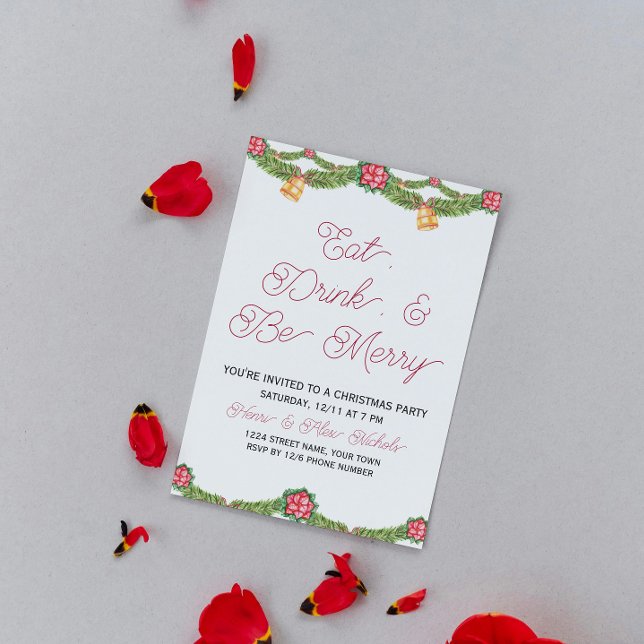 Elegante Weihnachts-Party Einladung (Von Creator hochgeladen)