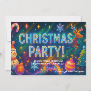 Elegante Weihnachts-Party Einladung - Holografie!