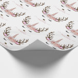 Elegante Weihnachts-Rose Gold Glitzer Einhornwild Geschenkpapier<br><div class="desc">Elegantes personalisiertes Design mit hübschen Imitaten Rose Gold Glitzer Einhorn Rentiermuster.</div>