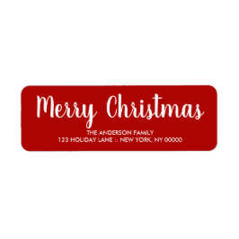 Elegante Weihnachts-Rücksendeadresse
