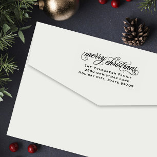Elegante Weihnachts-Rücksendeadresse Permastempel
