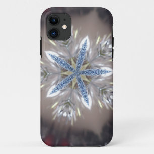 Elegante Weihnachts-Star Shiny Blue White Case-Mate iPhone Hülle
