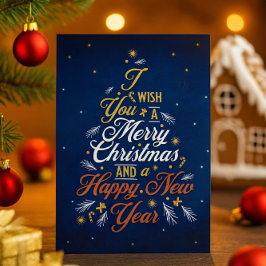 Elegante Weihnachts- und Glückwunschkarte für das 