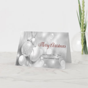 Elegante Weihnachtsbälle, Firmengrüße Feiertagskarte