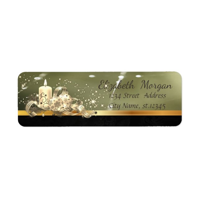 Elegante Weihnachtsbälle, Kerze, Sparkle, Grün (Vorne)