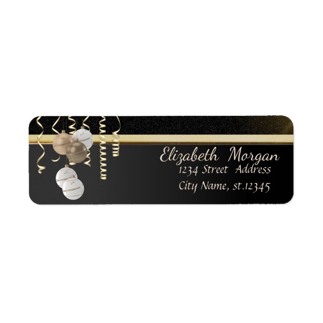 Elegante Weihnachtsbälle, Sparkle, Imitate Gold, S (Vorne)