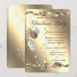 Elegante Weihnachtsbälle, Sparkle, Weihnachts-Part Einladung