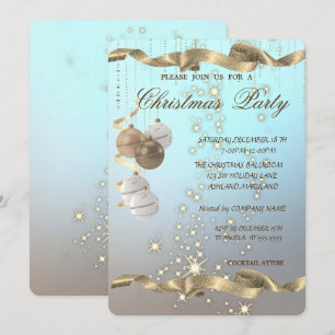 Elegante Weihnachtsbälle, Sparkle, Weihnachts-Part Einladung