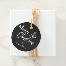 Elegante Weihnachtsbaum Chalkboard Frohe Weihnacht Geschenkanhänger