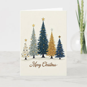 Elegante Weihnachtsbaum-Grußkarte Karte