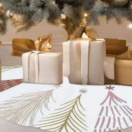 Elegante Weihnachtsbäume Feiertage Muster Fleece Weihnachtsbaumdecke