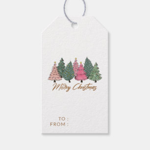 Elegante Weihnachtsbäume nach Maß Geschenkanhänger