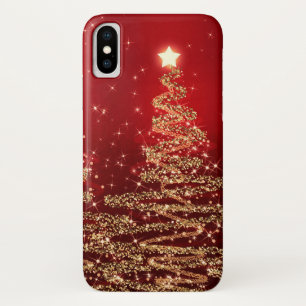 Elegante Weihnachtsbaume Rot Case-Mate iPhone Hülle