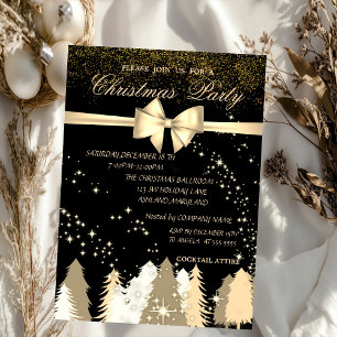 Elegante Weihnachtsbäume, Weihnachtsfest-Party Einladung