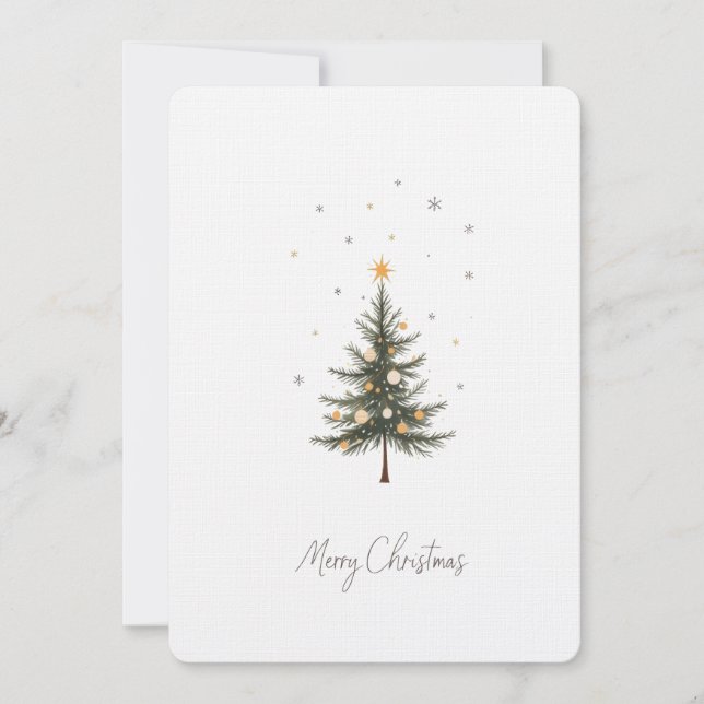 Elegante Weihnachtsbaumkarte. Einladung (Vorderseite)