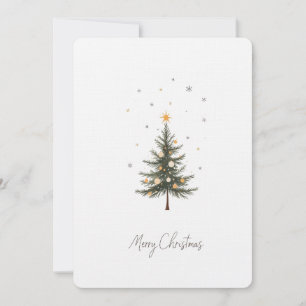 Elegante Weihnachtsbaumkarte. Einladung