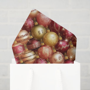 Elegante Weihnachtsbaumkugeln Deko Weihnachten Seidenpapier
